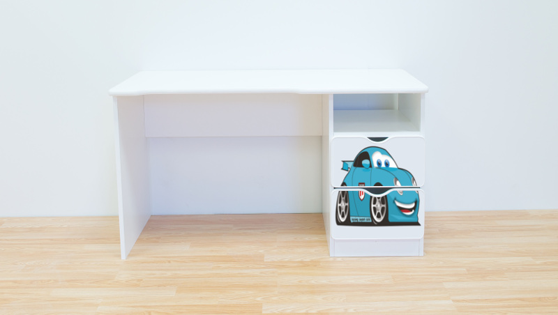 Becks písací stolík pravý Auto modré